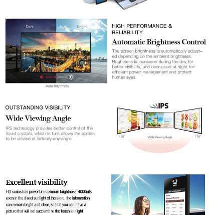 China 43/49/55inch High brightness Window LCD Display Semi-outdoor ...