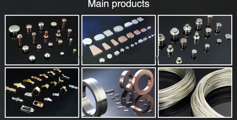 China ROHS approved Trimetal silver contact rivet,silver bimetal ...