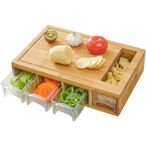 Buy Wholesale China Bamboo Chopping Board Utensil With Container Tray  Kitchen Fruit Bread Vegetable Bamboo Cutting Board & Bamboo Cutting Board  at USD 9.5