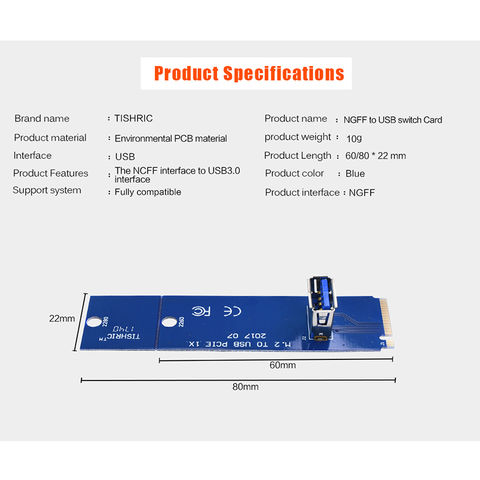 China NGFF M.2 to PCI-E 4X Riser Card M2 Key M to PCIe X4 Adapter with ...