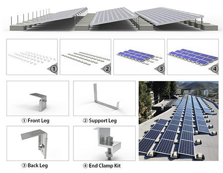 Mounting System Non Penetrating Solar Roof Mount Solar Roof Mount