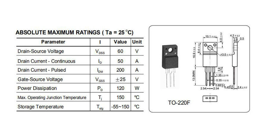MOSFET N-Channel 25V MOSFET 100 pieces 