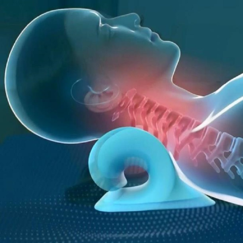 Dispositivo de tracción cervical para el cuello y los hombros, aliviador del dolor de la ATM, almohada de alineación de la columna cervical