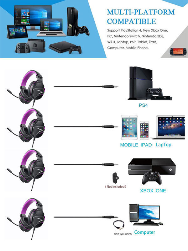 Hong Kong SAR DL Multi Platform Gaming Headset , 40mm Black And Blue