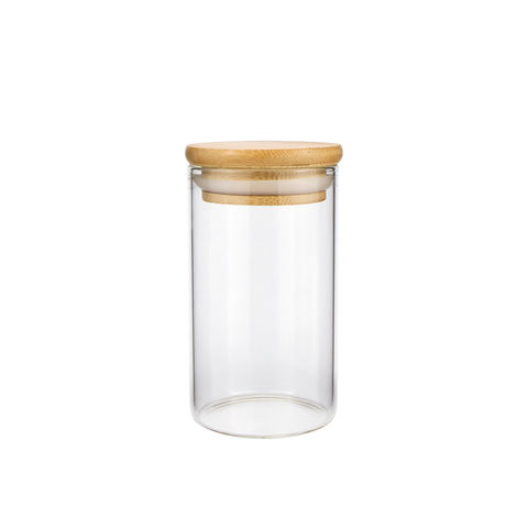 China Kitchen Food Flour Pasta Sugar Glass Storage Jar With Ceramic ...