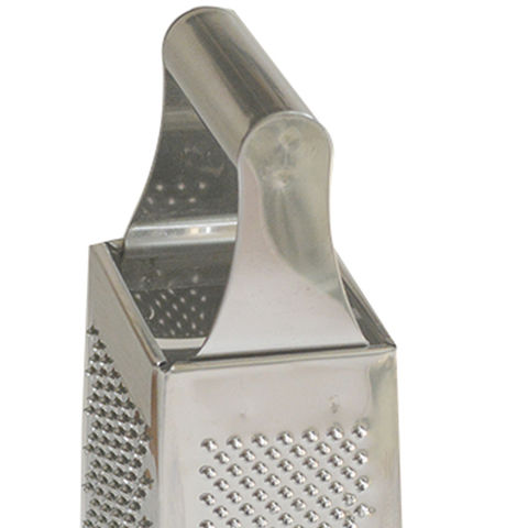 Boîte de râpe à fromage manuelle en acier inoxydable 4 côtés avec boîte de  récipient (argent)