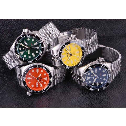 Saphir 20ATM Japan NH36 Automatik SKX007 C3 Vollfarbe Edelstahl Taucheruhr für Herren