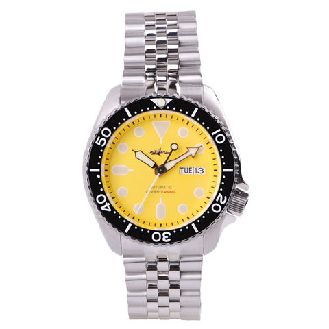 Saphir 20ATM Japan NH36 Automatik SKX007 C3 Vollfarbe Edelstahl Taucheruhr für Herren