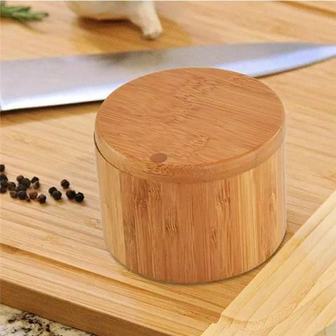 3 Tier Bamboo Spice Jar , salt box , seasoning cellar – ChefJenCuisine