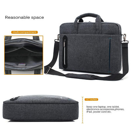 Lightweight 15 inch Laptop Bag Business Messenger Briefcases Griddle Waterproof Computer Tablet Shoulder Bag Carrying Case Handbag for Men and Women 