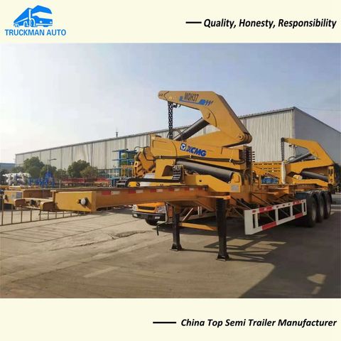 Container Loader Axle China 3 Axles 40 feet container skeletal side loader trailer factory on ...