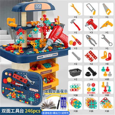 Ensemble d'outils de simulation pour garçons, jouet réaliste, établi, jeux d'outils pour enfants, meilleures ventes