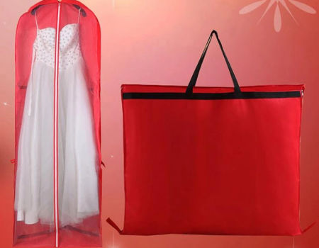 Long Dust-proof Garment Dress Cover Bridal Wedding Dresses Gown Zip Storage Bag 