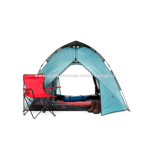 Tente automatique plage et camping - 4 Places - Multicolore pour