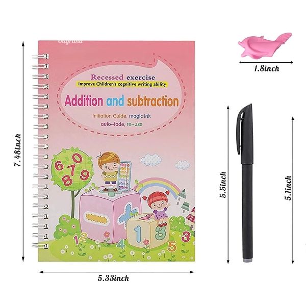 Magic Calligraphy Practice Book For Kids That Can Be Reused Handwriting Copybook Set for Kid Calligraphic Letter Writing Alftek Handwriting Copybook