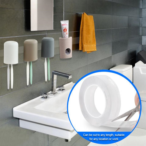 Buy Wholesale China Waterproof Wall Stickers Reusable Heat Resistant  Bathroom Tapes Transparent Double Sided Nano Tape & Reusable Tapes at USD  2.24
