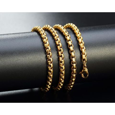 2017 joyería de moda cadena de acero inoxidable nuevo diseño de cadena de oro para hombres