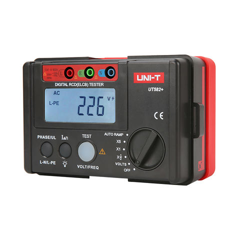 China UT582+ Digital RCD (ELCB) Tester Leakage Switch Tester AUTO RAMP ...