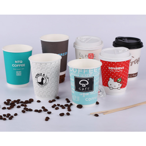 500Pcs Custom Bulk Coffee Cup Sleeves,Personalized Cup Sleeves,Disposa