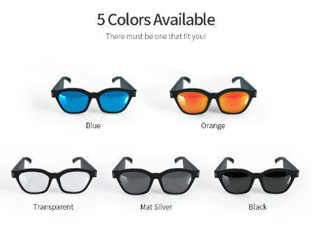 Anti-blue Light Glasses Uv400 Bluetooth 5.0 Chip 220mah Dual Speakers 