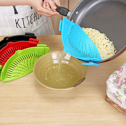 kitchen colander, silicone pot Bowl Funnel Strainer – happysaleeli