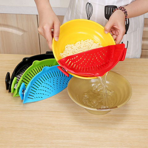 kitchen colander, silicone pot Bowl Funnel Strainer – happysaleeli