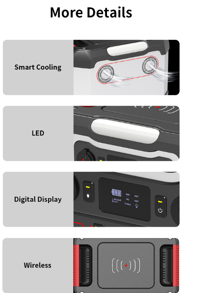 1200W lithium battery bank portable power station for outdoor camping fishing house backup supplier