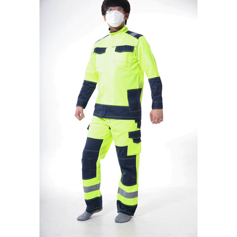 Compre Traje De Trabajo De Seguridad Verde Fluorescente 65
