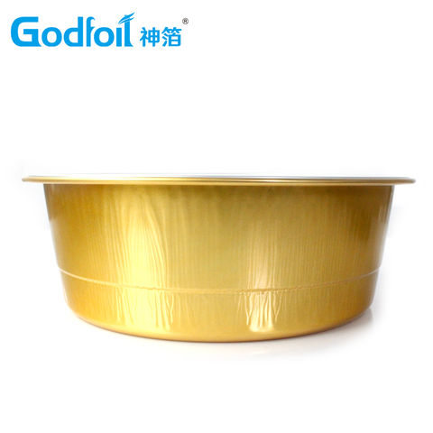 Buy Wholesale China Gold Round Disposable Foil Baking Cup Smooth