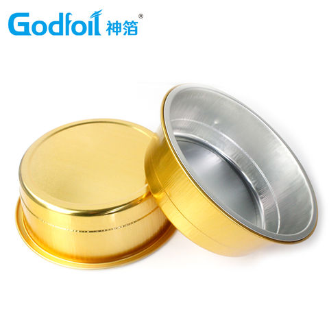 Buy Wholesale China Gold Round Disposable Foil Baking Cup Smooth Wall Foil  Container & Aluminum Foil Containers at USD 0.18