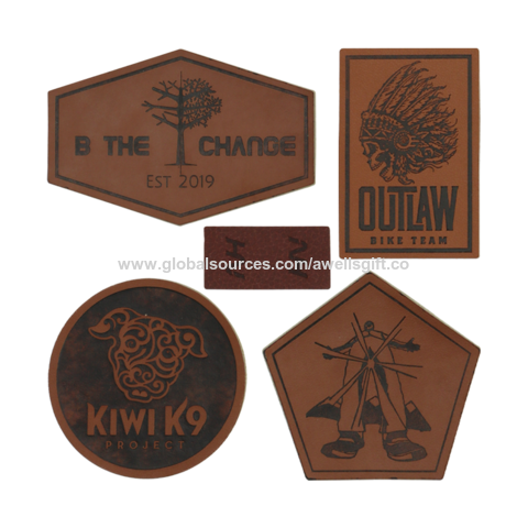 Custom Logo & Company Name Faux Leather Iron On Patch