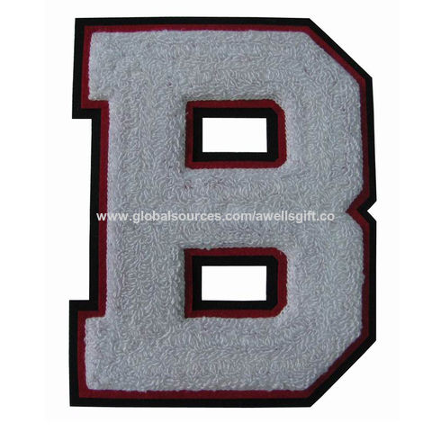 Buy Wholesale China Custom Mixed Color Chenille Letter Embroidery Patches  Iron On Hoodies & Chenille Letter Embroidery Patches at USD 0.6