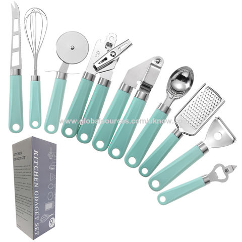 19-in-1 Kitchen Tool And Knife Set With Block, Including 9pcs Silicone  Cooking Utensils Set, 5pcs Sharp Stainless Steel Chef Knives, Scissors,  Whisk, Tongs And Cutting Board (dark Green)