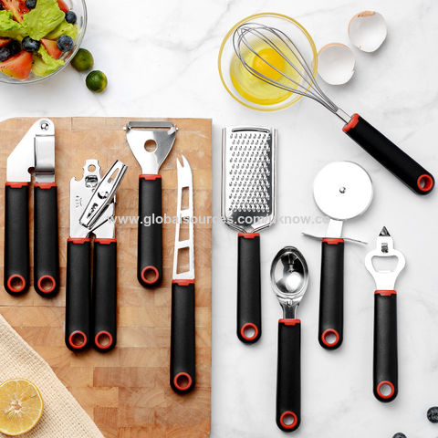 19-in-1 Kitchen Tool And Knife Set With Block, Including 9pcs Silicone  Cooking Utensils Set, 5pcs Sharp Stainless Steel Chef Knives, Scissors,  Whisk, Tongs And Cutting Board (dark Green)