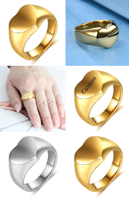 Heart Diamond Ring Heart Shape Rings Ring Sets Jewelry Men's