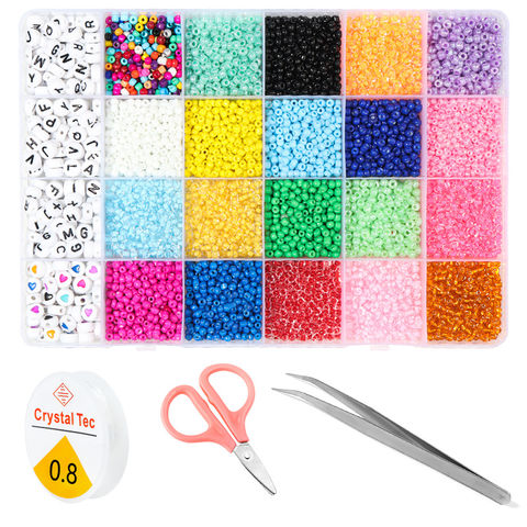 Buy Wholesale China 9220pcs Glass Seed Beads Acrylic Letters Beads Kit With  Pendant And Tools For Jewelry Making Diy & Seed Beads Kit Diy Jewelry at  USD 5.25