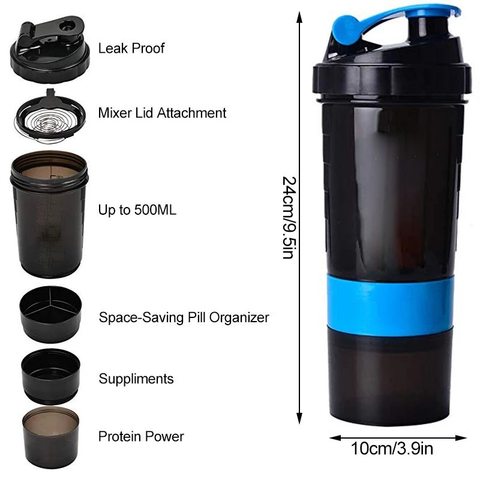 600ML Electric Blender Protein Shaker Bottle