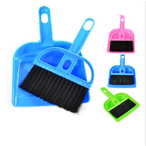 Mini recogedor y Juego de cepillos para limpieza de escritorio, cepillo  práctico para limpiar basura, herramientas de limpieza del hogar -  AliExpress
