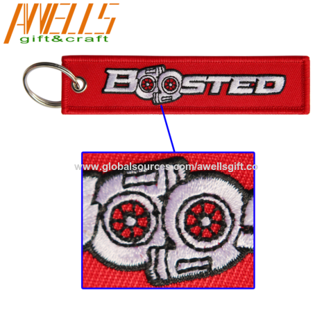 Buy Wholesale China Brand Keychain Embroidery Custom Logo Fabric Car  Aviation Motorcycle Key Ring Keychain Keychains Who & Keychain Embroidery  Custom Logo Fabric at USD 0.58