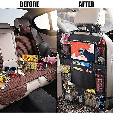 Car Headrest Backseat Organizer, Backseat Storage Box Cup Drink Holders,  Car Snacks Container With Cup Holder For Kids