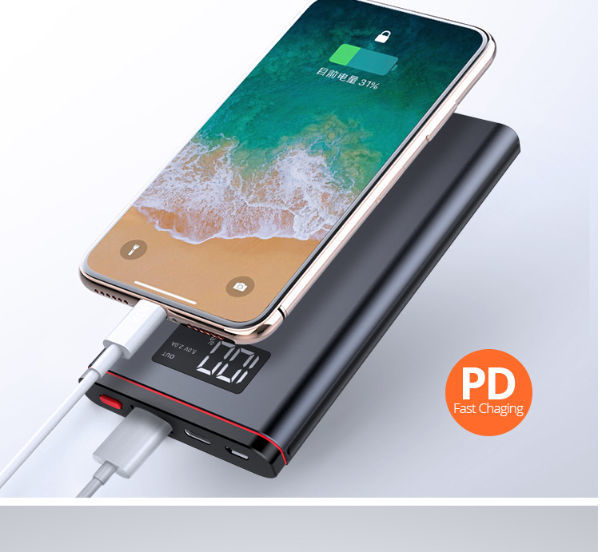 5V 2A Super Slim Power Bank 10000mAh Dual USB type C Charge Mobile Power Banks, 5V 2A dual USB