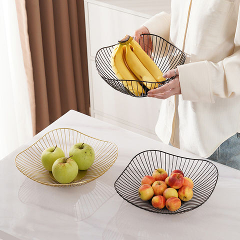 Fruit Basket, 304 Stainless Steel Fruit Bowl, Countertop Fruit