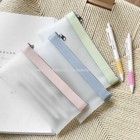 Buy Wholesale China Transparent Pencil Case For Female Students With Simple  High School Stationery Bag & Pen Cases at USD 0.66