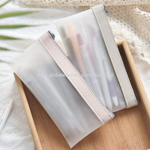 Buy Wholesale China Transparent Pencil Case For Female Students With Simple  High School Stationery Bag & Pen Cases at USD 0.66