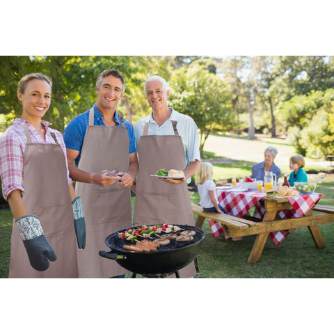 Tabliers de Cuisine,Réglable Tablier Barbecue avec Poches,Tablier