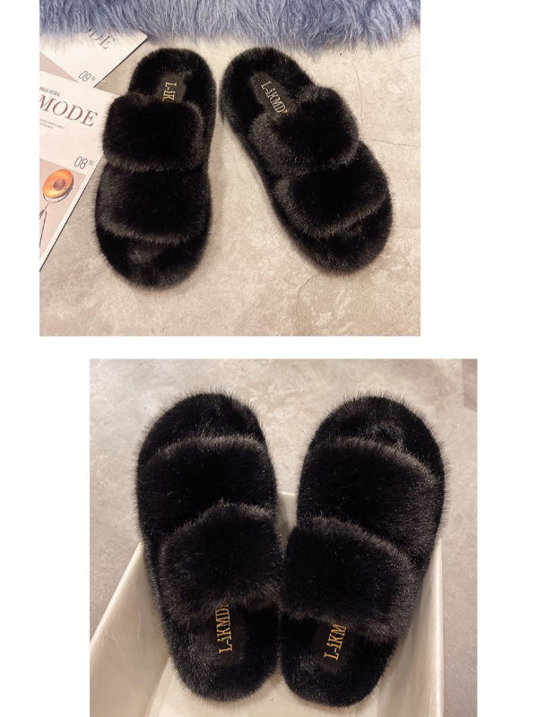 Buy Wholesale China 2022 Slipper For Women Of Faux Mink Fur Slippers For  Ladies With 3 Color Soft Without Heel Slipper & Fur Slipper at USD 5.4