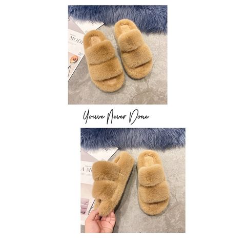 Buy Wholesale China 2022 Slipper For Women Of Faux Mink Fur Slippers For  Ladies With 3 Color Soft Without Heel Slipper & Fur Slipper at USD 5.4