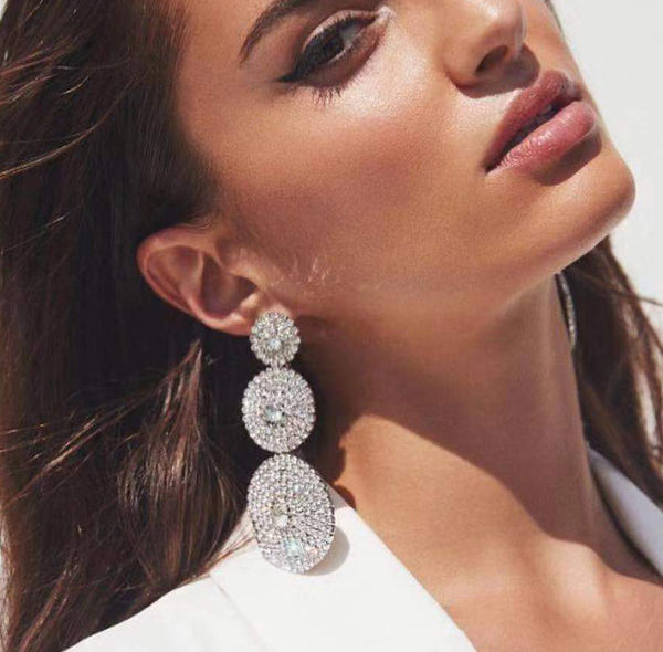 glass diamond earrings