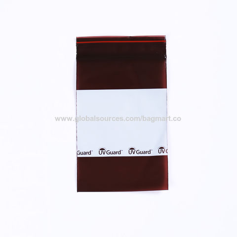 Sac zippé fonctionnel en PEBD anti-UV, sac ambré, sac médical
