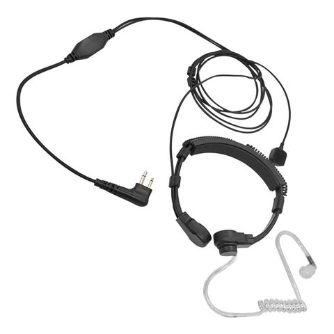 2 clavijas Walkie Talkie Garganta Micrófonos Auriculares Cubiertos Tubo Acústico con Dedo PTT para Motorol
